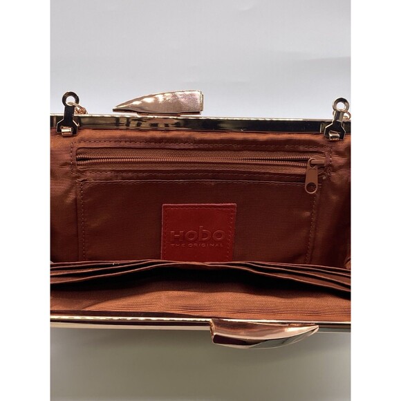 Hobo The Original Leather Clutch Gold And Rose Gold With Bag With Imperfections - Picture 8 of 16